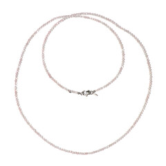 Rose Quartz Silver Necklace