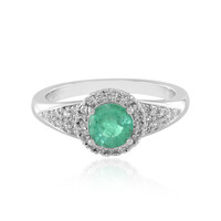 Colombian Emerald Silver Ring