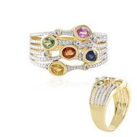 Pink Sapphire Silver Ring