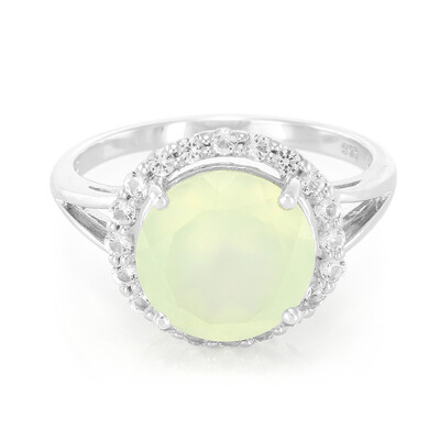 Prehnite Silver Ring