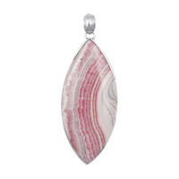 Rhodochrosite Silver Pendant (Bali Barong)