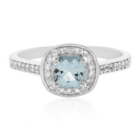 Aquamarine Silver Ring