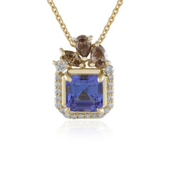 14K AAA Tanzanite Gold Necklace (de Melo)