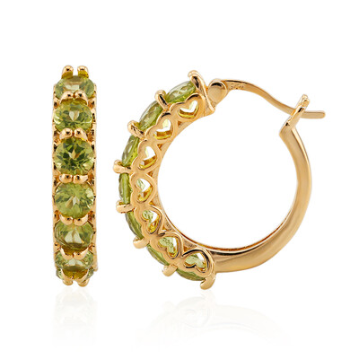 Burmese Peridot Silver Earrings