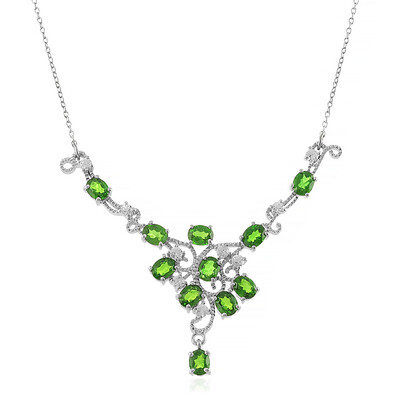 Russian Diopside Silver Necklace