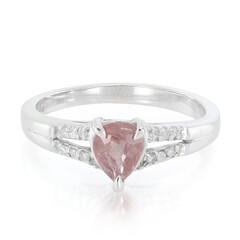 10K Unheated Padparadscha Sapphire Gold Ring