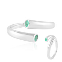 Colombian Emerald Silver Ring