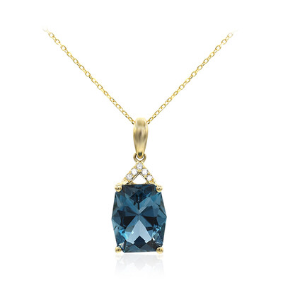 10K London Blue Topaz Gold Necklace