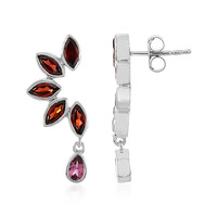 Mozambique Garnet Silver Earrings