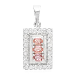 Padparadscha Sapphire Silver Pendant