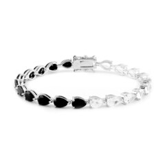 White Topaz Silver Bracelet
