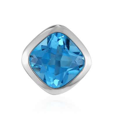 Swiss Blue Topaz Silver Pendant (MONOSONO COLLECTION)