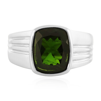 Russian Diopside Silver Ring