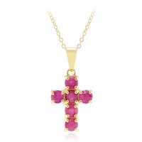Burmese Ruby Silver Necklace