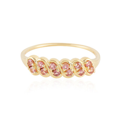 Pink Tourmaline Silver Ring