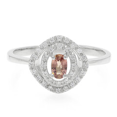 Padparadscha Sapphire Silver Ring