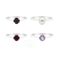 Rhodolite Silver Ring