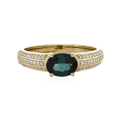 14K Brazilian Indicolite Gold Ring (de Melo)