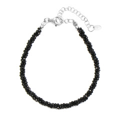 Black Spinel Silver Bracelet