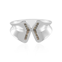 I2 Champagne Diamond Silver Ring (de Melo)
