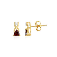 Mozambique Garnet Silver Earrings