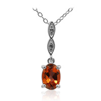 Mandarin Topaz Silver Necklace