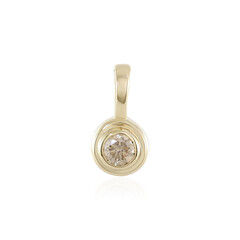 9K I2 Champagne Diamond Gold Pendant