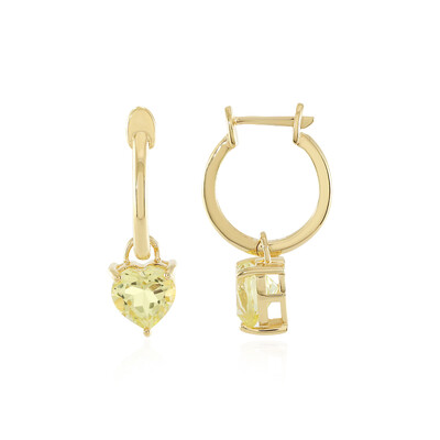 Lemon Quartz Silver Earrings