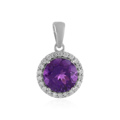 Siberian Amethyst Silver Pendant