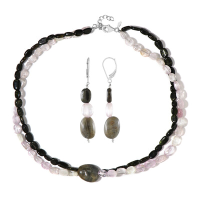 Black Tourmaline Silver Set