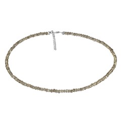 Smoky Quartz Silver Necklace