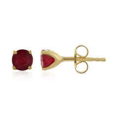 Madagascar Ruby Silver Earrings