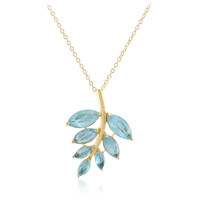 Blue Pastel Quartz Silver Necklace