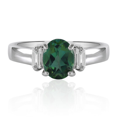 Butterfly Green Topaz Silver Ring