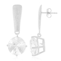White Topaz Silver Earrings