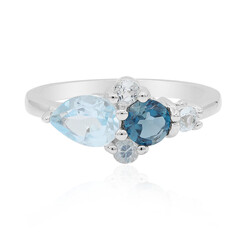 Sky Blue Topaz Silver Ring