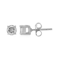 White Topaz Silver Earrings