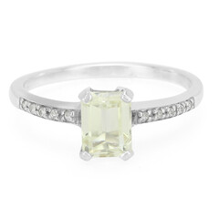 Canary Kunzite Silver Ring