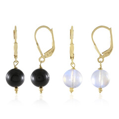 Brazilian Black Tourmaline Silver Earrings