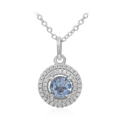 Sky Blue Topaz Silver Necklace