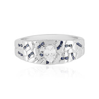 White Sapphire Silver Ring (Adela Silber)