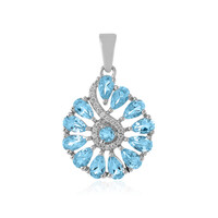 Sky Blue Topaz Silver Pendant