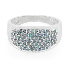 Fancy Diamond Silver Ring