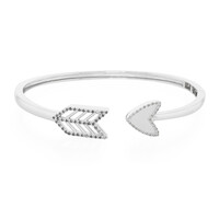 Champagne Diamond Silver Bangle