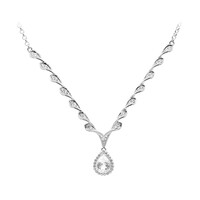 White Topaz Silver Necklace