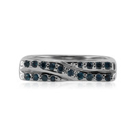 Sky Blue I1 Diamond Silver Ring