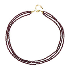 Mozambique Garnet Silver Necklace