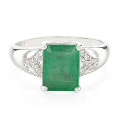Bahia Emerald Silver Ring