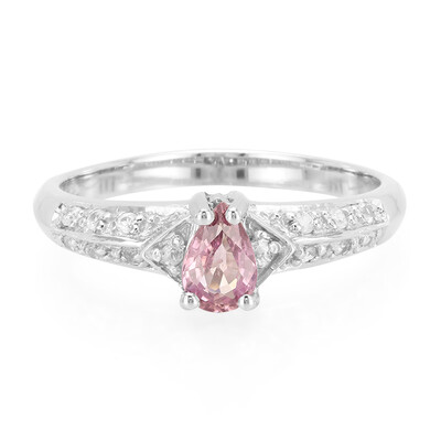 Padparadscha Sapphire Silver Ring