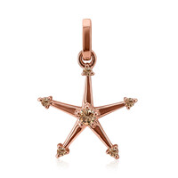 9K SI1 Argyle Rose De France Diamond Gold Pendant